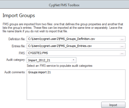 Import Groups